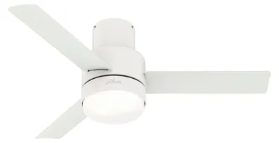 Produktbild von Deckenventilator mit Beleuchtung und Fernbedienung Gilmour Weiß 132 cm