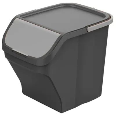 Obrázek produktu pro Kbelík Stack N Sort, šedý, 25 l, se šedým víkem