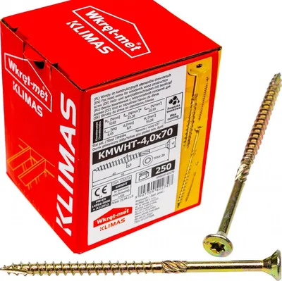 Produktbild von Holzbauschrauben KMWHT 4x70 mm Senkkopf Torx Zimmererschrauben 200 Stück
