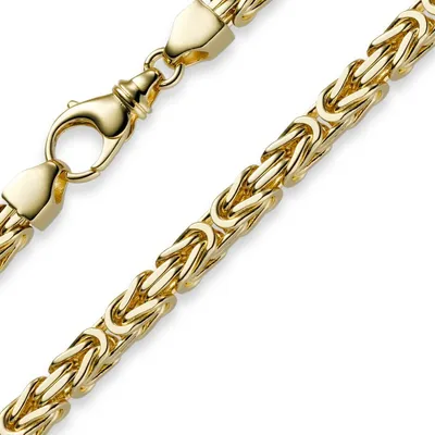Produktbild von 6mm Kette Halskette Königskette aus 750 Gold Gelbgold 65cm Herren Goldkette