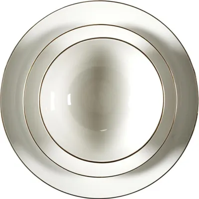 Immagine prodotto di HowHomely | Set di piatti - set di stoviglie - 12 pezzi - oro bianco - per 4 persone - 4x piatti da pranzo + 4x ciotola, 4x piatti da dessert