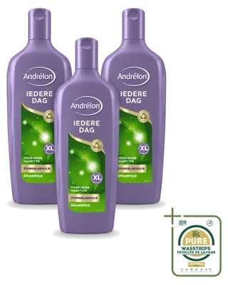 Immagine prodotto di 3 flaconi di shampoo Andrélon "Ogni Giorno" - 450 ml - Confezione risparmio - 3 pezzi