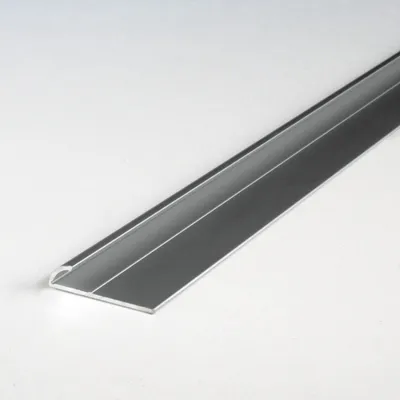 Produktbild von PROVISTON | Einfassprofil | Aluminium eloxiert | Silber | Breite 6 mm | Höhe 4 mm | Länge 1000 mm | Ungebohrt | Abschlussprofil | Einschubprofil | Abschlussleiste | Bodenprofil | 1 Stück