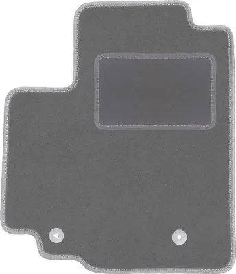 Produktbild von Fahrerfußmatte Velours graphit passend für Opel Agila B (2008-2014, Schrägheck) – mit Befestigungen – passgenau