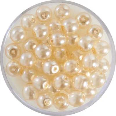 Produktbild von Crystal Renaissance Glaswachsperle, 6mm, 40 Stück Creme