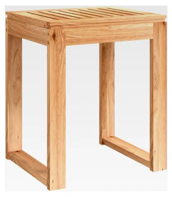 Produktbild von Badhocker Duschhocker Duschsitz Duschstuhl Badestuhl Holzhocker Sitzhocker Hocker Stuhl Badezimmer 40x30x46cm Nussbaumholz