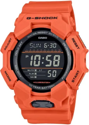 Produktbild von Casio Watch GD-010-4ER, Herrenuhr, sportlich, digital, wasserdicht, Alarmfunktion, Stoppuhr, LED-Hintergrundbeleuchtung.
