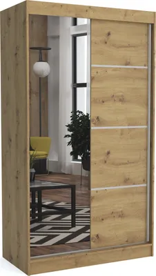 Produktbild von Moderner Kleiderschrank mit Schiebetüren BRENDI 120 cm (ARTISAN)