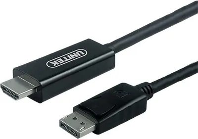 Produktbild von UNITEK Y-5118CA Videokabel-Adapter 1 8 m HDMI Typ A (Standard) DisplayPort Schwarz