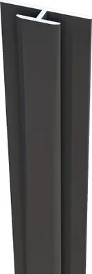 Produktbild von Dekowand Duschrückwand Zubehör Montage Profile Aluverbundplatte Kantenprofil  Schwarz matt 210cm
