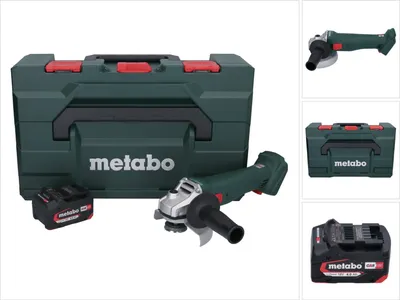 Produktbild von Metabo W 18 L 9-125 Akku Winkelschleifer 18 V 125 mm + 1x Akku 4,0 Ah + metaBOX - ohne Ladegerät