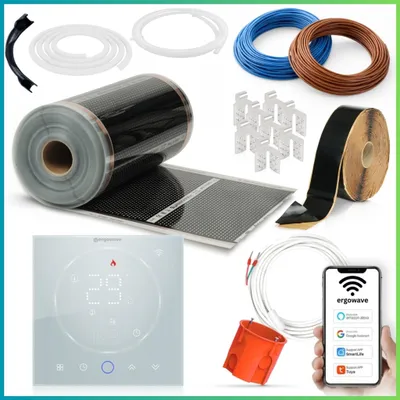 Productafbeelding van Infrarood verwarmingsfolie met WiFi-thermostaat, verwarmingsset van 1,5 m²