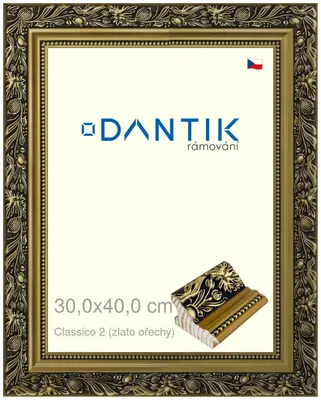 Obrázok produktu pre Rám DANTIK 30x40 | Claico 2 (zlatý orech) (plexisklo číre)