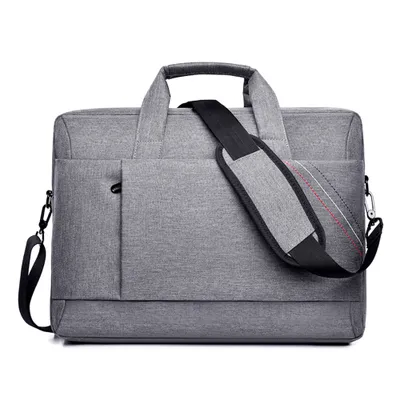 Obrázek produktu pro brašna přes rameno na 15palcový notebook, multifunkční počítačová aktovka, taška na cesty, obchodní taška, tote bag pro muže a ženy, šedá barva
