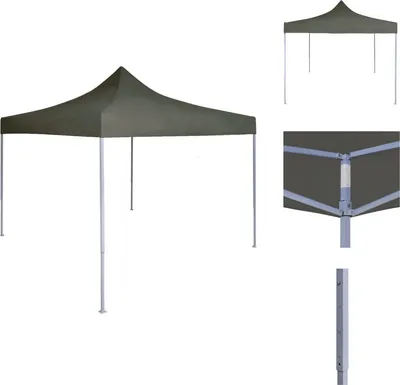 Produktbild von vidaXL Profi-Partyzelt Faltbar 2×2 m Stahl Anthrazit - Pavillons & Partyzelte