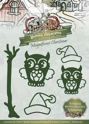 Produktbild von Stanzschablone - Yvonne Creations - Magnificent Christmas - Weihnachten Eulen