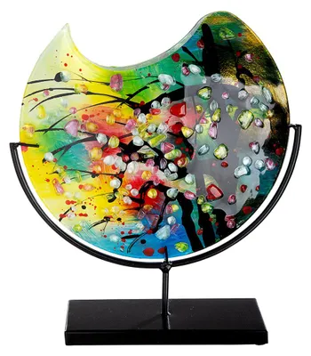 Produktbild von Casablanca by Gilde Glasart runde Dekovase Nicosia, handbemalt H. 37 cm,39297