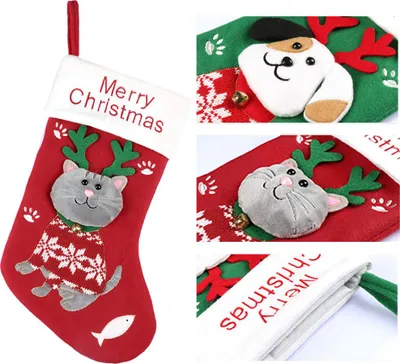 Produktbild von weihnachtsbaumschmucksocken Hängende Weihnachtssocken für Weihnachtsbaum, Dekoration, Deko-Strümpfe klein