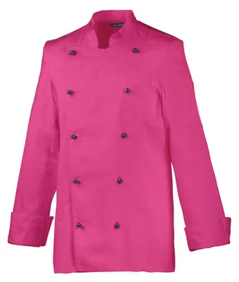 Produktbild von Damen Kochjacke, hotpink, Gr. S : S : hot pink : 65% Polyester 35% Baumwolle