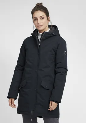 Produktbild von OXMO OXTamila Damen Übergangsmantel Parka Lange Jacke mit Kapuze