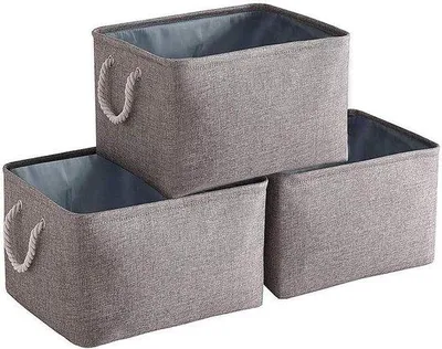 Obrázek produktu pro Polstrovaná skládací úložná krabice, šedá