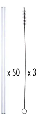 Image de Paille droite, longueur 20 cm, ensemble de 50+3 pièces - 1 pièce
