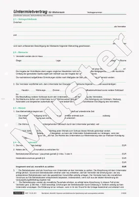 Produktbild von BRUNNEN Untermietvertrag 4 Seiten 1025201