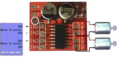 Productafbeelding van DC-motorbesturing, dual-kanaals, PWM-snelheidsregeling, 18 stuks