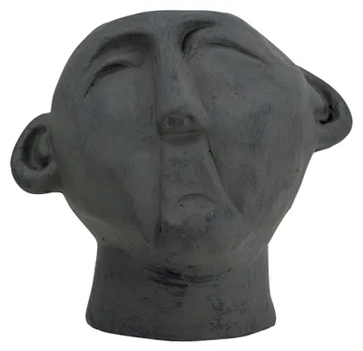 Produktbild von Dekofigur Vesla aus schwarzem Terracotta, Maße 17x16x15 cm