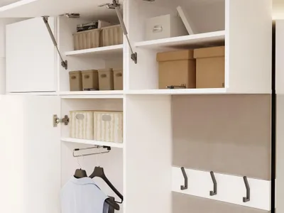 Immagine prodotto di HAGA 1W Armadio pensile per ingresso/corridoio, BIANCO, 238 x 50 x 35 cm