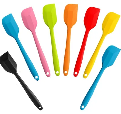 Image de Raclette en silicone, lot de 9 pièces, résistante à la chaleur jusqu'à 260 °C, spatule de cuisine, sans BPA, 21 cm