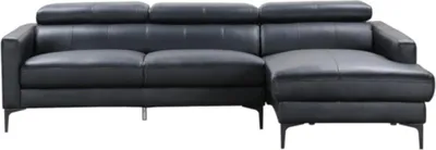 Produktbild von FLORENCE Ecksofa aus Büffelleder - schwarz - Ecksofa rechts