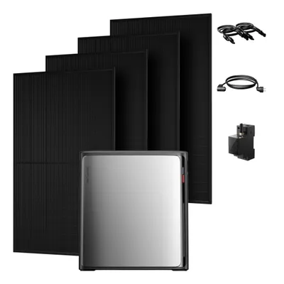 Produktbild von EcoFlow STREAM Ultra X 3,84 kWh Speicher für Balkonkraftwerk mit 4x 450W Solarmodule und Smart Meter, 6000 Zyklen, 4 MPPT (0% MwSt)