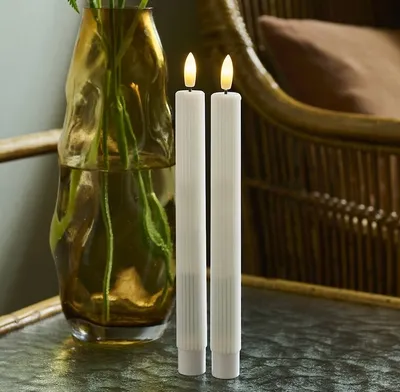 Produktbild von Sirius LED Stabkerze Smilla 2er Set 2 x 25cm wiederaufladbar weiß