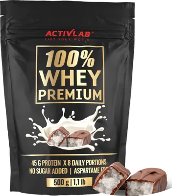 Produktbild von Activlab 100% Whey Premium 500g, hoher Proteingehalt, basierend auf Molkenproteinkonzentrat - Kokosnuss mit Schokolade