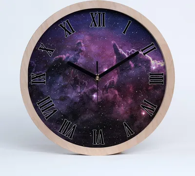 Produktbild von Holzuhr 20fi cm wanduhr - schwarze Spitzen - Nebel