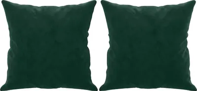Obrázok produktu pre vidaXL Dekoračný vankúš 2 ks Tmavo zelený zamat 40x40 cm