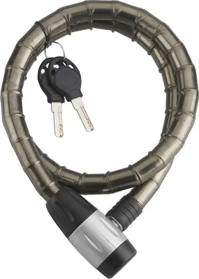 Image de Antivol à clé Scorp, câble acier, moto, 18mmx0.85m, 2 clés, noir - THIRARD