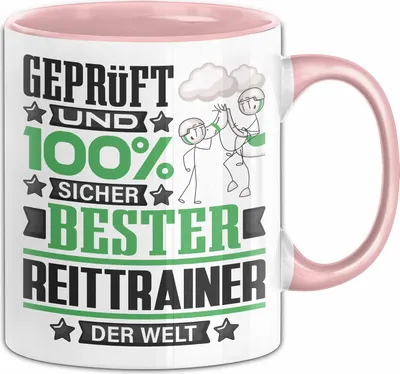 Produktbild von Reittrainer Geschenk Lustiger Spruch für Reittrainer Geschenkidee Bester Reittrainer Der Welt (Rosa)