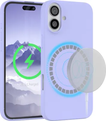 Produktbild von EAZY CASE Silikon MagSafe Handyhülle kompatibel mit Apple iPhone 16 Plus Hülle mit Kameraschutz, Silikonhülle, Schutzhülle Lila
