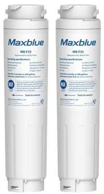 Produktbild von Kühlschrank Wasserfilter 2er Pack | Ersatz für Bosch 644845 UltraClarity, Siemens 740560, Thermador REPLFLTR10, Haier 0060218743 | NSF 42/372