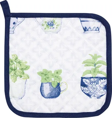Produktbild von 1 Topflappen, Gartenkräuter, Baumwolle Motiv Kräuter Küche Mitbringsel