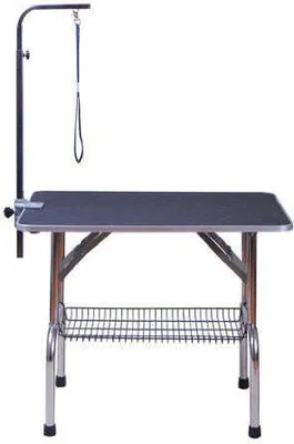 Produktbild von Paws Paws Hundetisch aus Edelstahl mit verstellbarem Arm und Korb