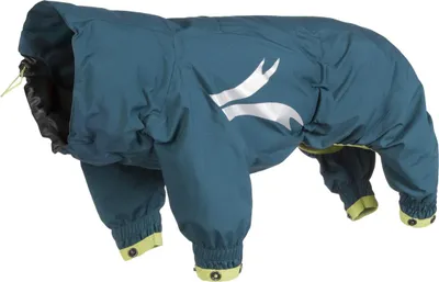 Produktbild von Hurtta Slush combat suit Hunde Regenanzug Petrol-Grün Gr. 20S