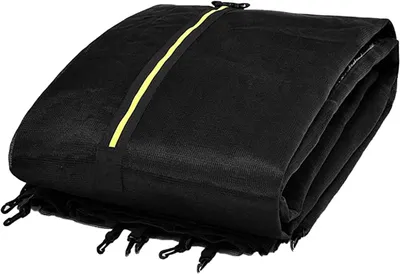 Obrázok produktu pre Bezpečnostná sieť na trampolínu – náhradná sieť – pre vonkajšie použitie – dvojitý zips – 6, 8, 10 stôp – čierna