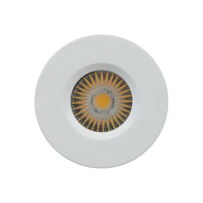 Image de Spot encastré LED Smartwares, type downlight, résistant au feu, blanc, IP65, 3,8W, 320lm, lumière blanc chaud, 3000K, angle de diffusion 40°