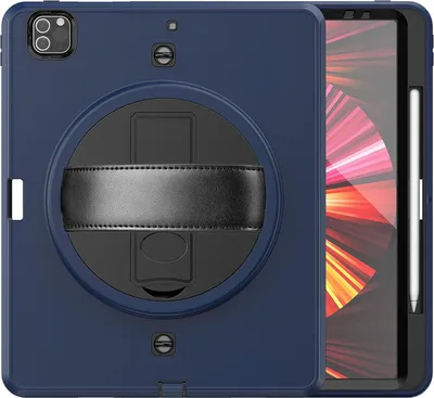 Produktbild von Tasche für iPad Pro 4/3 12.9" mit Ständer und Schultergurt Marineblau