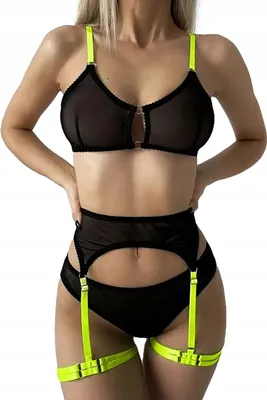 Immagine prodotto di Sexy Lingerie SET Sensuale FASCIA BASE Nero-Verde r.M