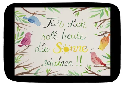 Produktbild von Mr. & Mrs. Panda Badematte Vögel Sonne - Geschenk, duschmatte, Dekoration, Badvorleger, fußmatte bad, Badezimmerteppich, Badteppich