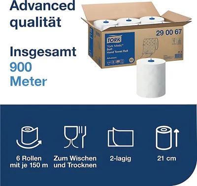 Produktbild von Tork Matic, Weiß, EU Ecolabel SE/04/01, H1, 388 mm, 588 mm, 247 mm